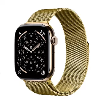 Crong Milano Steel nerūdijančio plieno dirželis, skirtas Apple Watch 38/40/41/42 mm, auksinis