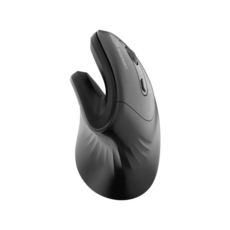 Wozinsky WWM-1076 ergonomiška vertikali belaidė pelė, 3600 DPI, juoda