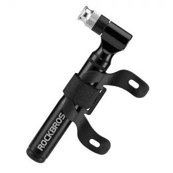 ROCKBROS JG-PB-11 dviračio remonto rinkinys su 120 PSI mini siurbliu, 16-in-1 daugiafunkciu įrankiu, beklių lopais, padangų girtukais, laikymo krepšiu – juodas