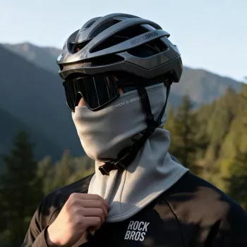 ROCKBROS LF25949 pilka aksominė elastinė balaklava