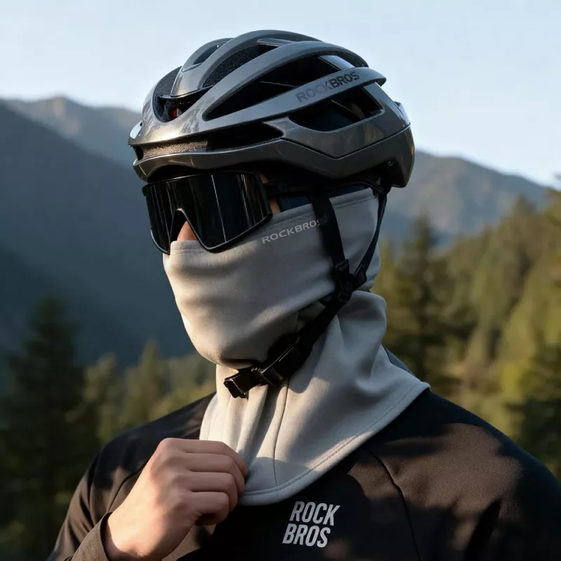 ROCKBROS LF25949 pilka aksominė elastinė balaklava