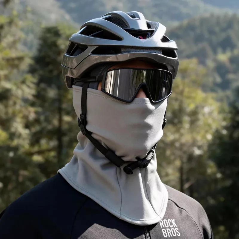 ROCKBROS LF25949 pilka aksominė elastinė balaklava