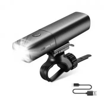 ROCKBROS RHL950 priekinis dviračio žibintas 950 lm su išimama baterija USB-C - juoda