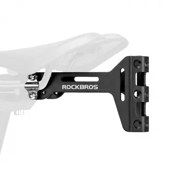 ROCKBROS laikiklis gertuvės buteliukui po balnu – aliumininis, juodas