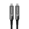 Claroc Active Optical USB-C laidas 12m 4K@60Hz 60W PD 10Gbps juodas