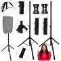 DNA Professional DNA BOX2 Set Bag garsiakalbių tripodų pora su transportavimo krepšiu, 35 mm strypas, 100-180 cm aukštis, 30 kg apkrova, juoda