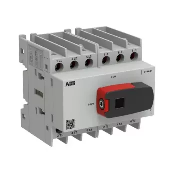 ABB OT Plus OT40G1-6BS40 6 polių apkrovos atjungiklis, 40 A, 750 V, priekinis montavimas, juoda rankena