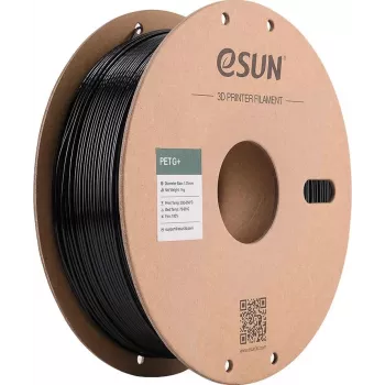 ESUN PETG+ 1,75 mm juodos spalvos 1 kg popierinė ritė filamentas