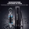 ROCKBROS TG-8601 reketinis dviračio daugiafunkcis įrankis su S2 plieno antgaliais, cilindriniu aliuminio korpusu, juodas