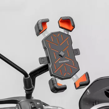 ROCKBROS HW-117 vairuotvės laikiklis telefonui - juoda/oranžinė