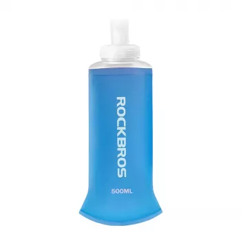 ROCKBROS Soft Flask 500 ml mėlynas - sulankstomas hidratacijos butelis bėgimui, trail bėgimui, dviračiui, žygiams