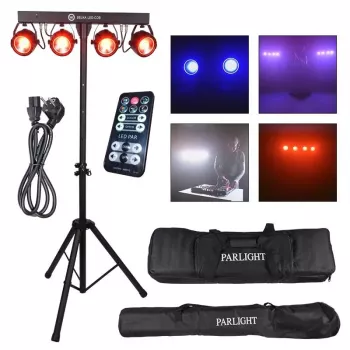 LIGHT4ME LED BAR COB PAR 4x30W RGB LED PAR Can su stovu ir dangteliu