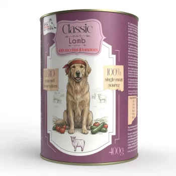SYTA MICHA Classic Mono ėriena su cukinija šlapi šunų maistas 400g