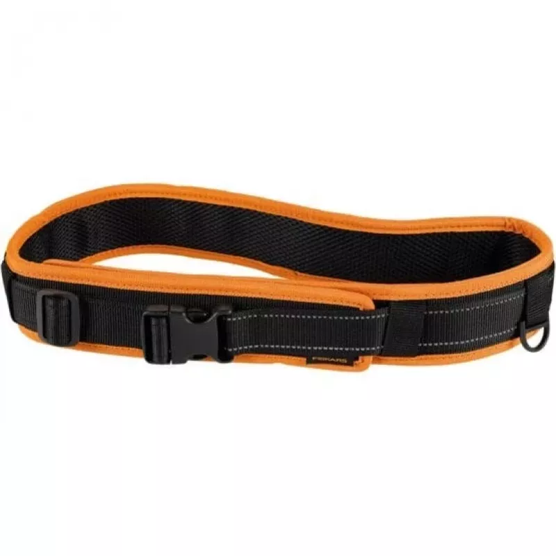 Fiskars 1003626 Functional Form diržas įrankiams su greito atsegimo sagtimi, reguliuojamas iki 120 cm, patvarus vandenį atstumiantis poliesteris, daug kišenių ir kilpų, juodos/oranžinės spalvos