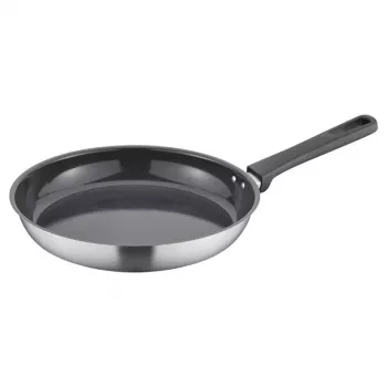 Fiskars Essential keptuvė 28 cm – aliumininė su nepridegančia danga ir Thermo-Spot, bakelito rankena, tinka visoms kaitlentėms, išskyrus indukcines