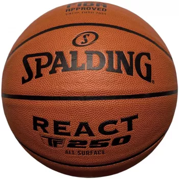 Spalding React TF-250 FIBA patvirtintas krepšinio kamuolys, 7 dydis, kompozitinės odos, vidaus / lauko