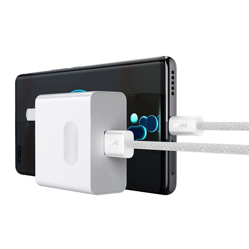 Baseus Dynamic Series USB-A į USB-C laidas 100W 2m baltas