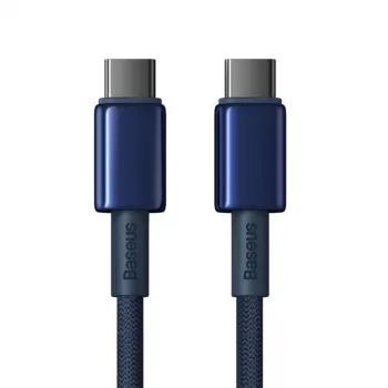 Baseus Tungsten Gold USB-C į USB-C laidas 100W PD 1m mėlynas