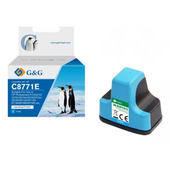 G&G suderinama HP 363 XL didelės išeigos žydra rašalo kasetė (C8771EE)