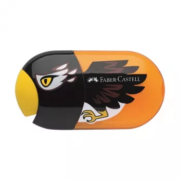 FABER-CASTELL Animals Eagle pieštukų drožtuvas, 2 skylutės, įvairiaspalvis