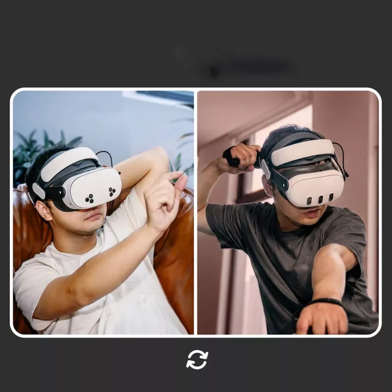BOBOVR M3 Pro+ baterijos dirželis su 6500 mAh baterija ir įkrovimo stotele, skirtas Meta Quest 3/3S - balta