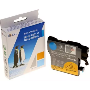G&G Ninestar didelės talpos juoda rašalo kasetė, skirta Brother LC-980/LC-1100 (XXL, 20 ml, 600 puslapių)