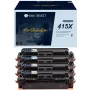 G&G GS-H415X-4P suderinami didelės išeigos tonerio kasetės 4 vnt. HP 415X (juoda, žydra, rausvai raudona, geltona)