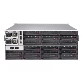 Supermicro CSE-847E2C-R1K23JBOD 4U 44 lizdų JBOD talpyklos korpusas (SAS3/SATA3, 1230W redundantiškas, juodas)