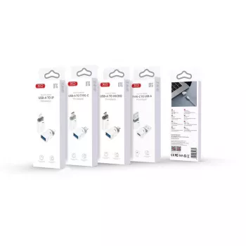 XO NB256B OTG adapteris USB-A lizdas į USB-C kištuką, baltas (NB256B)