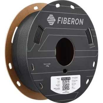 POLMASK Polymaker Fiberon PA612-CF15 anglies pluošto nailono filamentas 1,75 mm 0,5 kg juodas