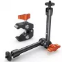 KF Magic Arm + Super Clamp tvirtinimo rinkinys su 1/4 colio ir 3/8 colio sriegiais, 15-55 mm žiaunomis, juodas
