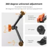 KF Magic Arm + Super Clamp tvirtinimo rinkinys su 1/4 colio ir 3/8 colio sriegiais, 15-55 mm žiaunomis, juodas
