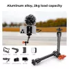 KF Magic Arm + Super Clamp tvirtinimo rinkinys su 1/4 colio ir 3/8 colio sriegiais, 15-55 mm žiaunomis, juodas