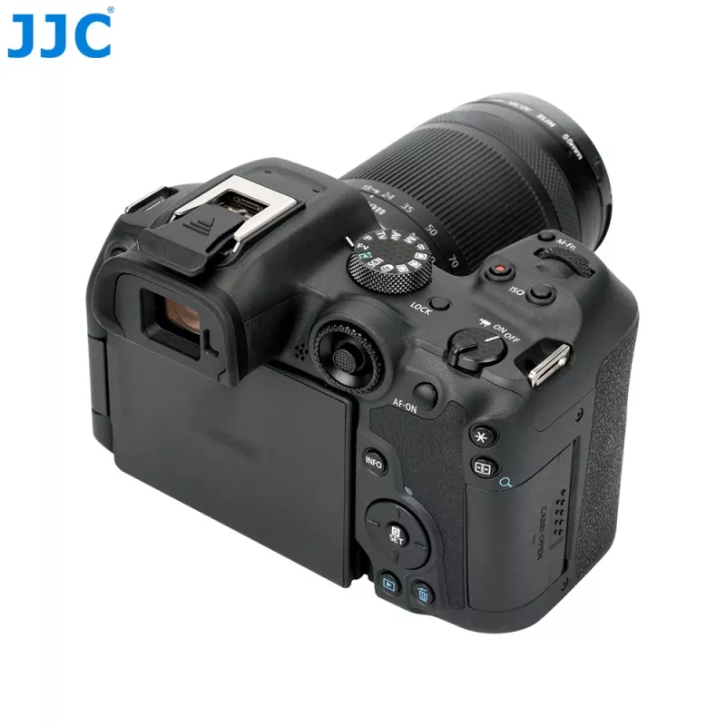 JJC karšto bato dangtelis Canon EOS R10 / ER-SC2 pakaitalas, ISO standartas, juodas ABS plastikas