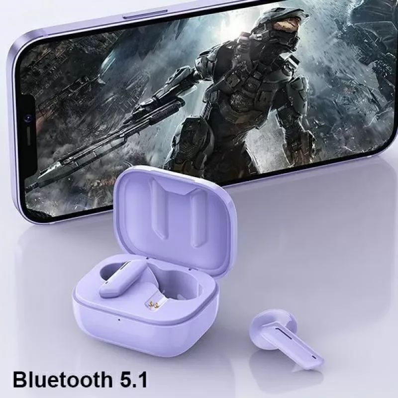 AWEI T36 TWS+ Bluetooth 5.1 belaidės stereo ausinės su įkrovimo dėklu - žalios