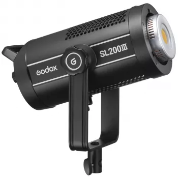Godox SL200III 200W dienos šviesos LED vaizdo šviesa su Bowens laikikliu, 5600K, CRI 96+, TLCI 97+, programėlės valdymu, tyliu ventiliatoriumi, 11 FX efektų