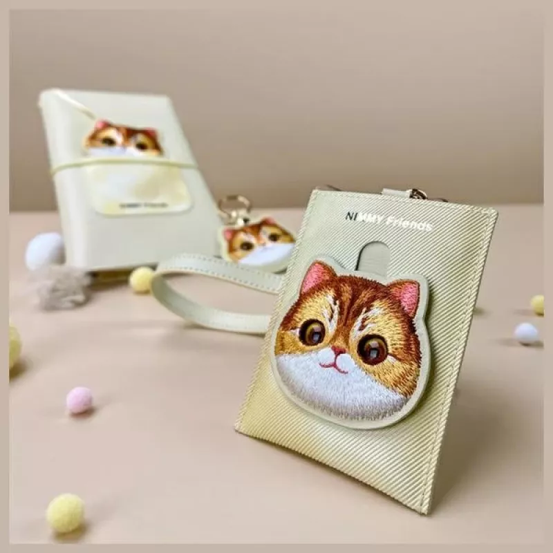Nimmy Big EyedPet 2.0 Cat Card Wallet Khaki
