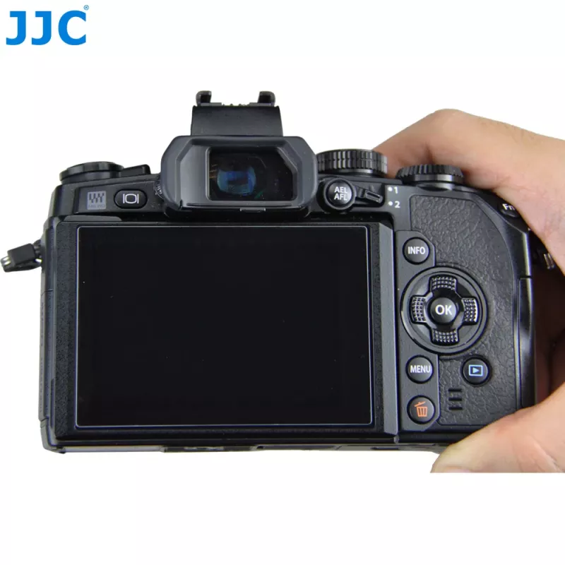 JJC Grūdinto stiklo ekrano apsauga, skirta Panasonic Lumix GX80 GX85 FZ2000 FZ2500 G7 FZ300 G80 G85 LX10 LX15 – 9H kietumas, 0,3 mm, 3,0 colio LCD