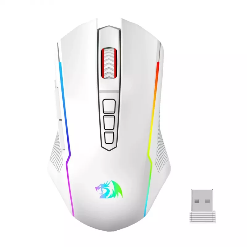 Redragon M914W-RGB NIX belaidė žaidimų pelė, 5000 DPI, balta