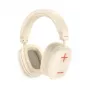 AWEI AT6 belaidės ausinės per ausį su mikrofonu, smėlio/off-white spalvos, sulankstomos, 40 mm tvarkyklės, USB-C, 12 val. grojimo