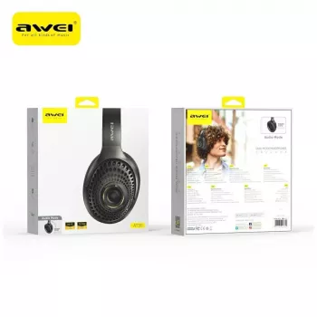 AWEI AT30 belaidės ausinės su Bluetooth 6.0, juodos