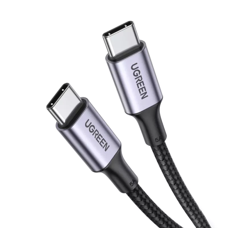 UGREEN USB-C į USB-C laidas 100W 5A juodas 1,5 m