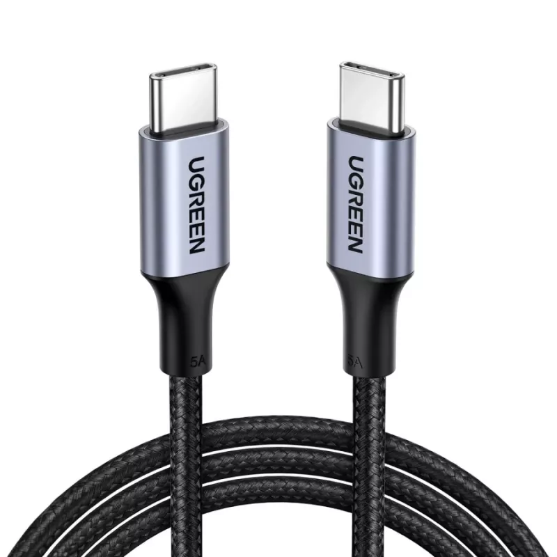 UGREEN USB-C į USB-C laidas 100W 5A juodas 1,5 m