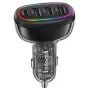 USAMS C34 48W PD greitasis automobilinis įkroviklis su 1x USB-C ir 3x USB-A - juodas
