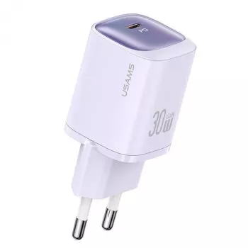 USAMS CC251 30W GaN USB-C spartus įkroviklis HC Series violetinis
