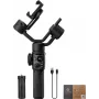 Zhiyun Smooth 5S AI išmaniojo telefono gimbals su magnetiniu papildomu apšvietimu, 3 ašių stabilizatoriumi, 300g keliamoji galia, juoda