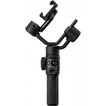 Zhiyun Smooth 5S AI išmaniojo telefono gimbals su magnetiniu papildomu apšvietimu, 3 ašių stabilizatoriumi, 300g keliamoji galia, juoda