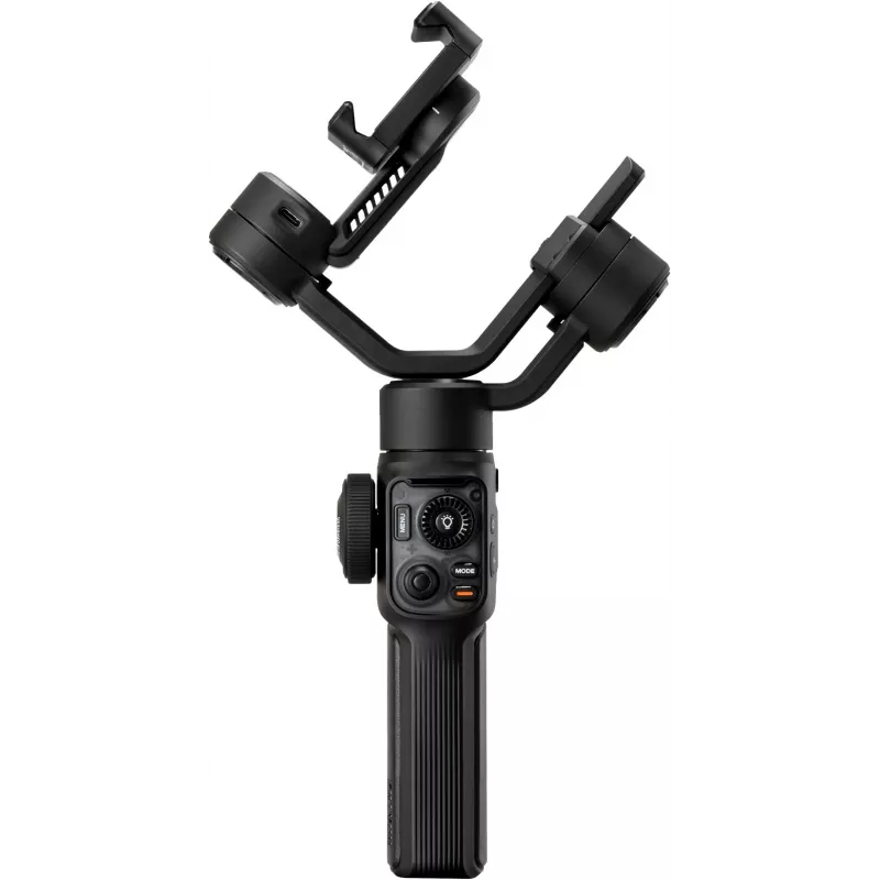 Zhiyun Smooth 5S AI išmaniojo telefono gimbals su magnetiniu papildomu apšvietimu, 3 ašių stabilizatoriumi, 300g keliamoji galia, juoda