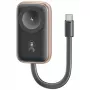 USAMS CD245 2-in-1 belaidis Apple Watch įkroviklis ir powerbankas, 1200mAh, USB-C, tamsiai pilkas