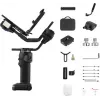 ZHIYUN CRANE 4 COMBO 3 ašių kameros gimbalo stabilizatorius, 6kg keliamoji galia, 12h baterija, jutiklinis ekranas ir papildoma šviesa, juodas
